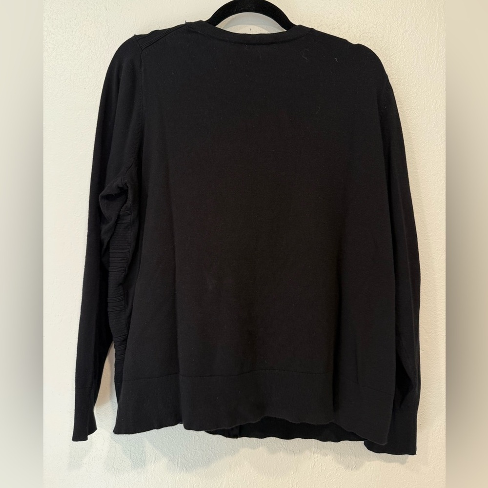 Charter Club Black Button-Up Cardigan - Picture 2 of 4
